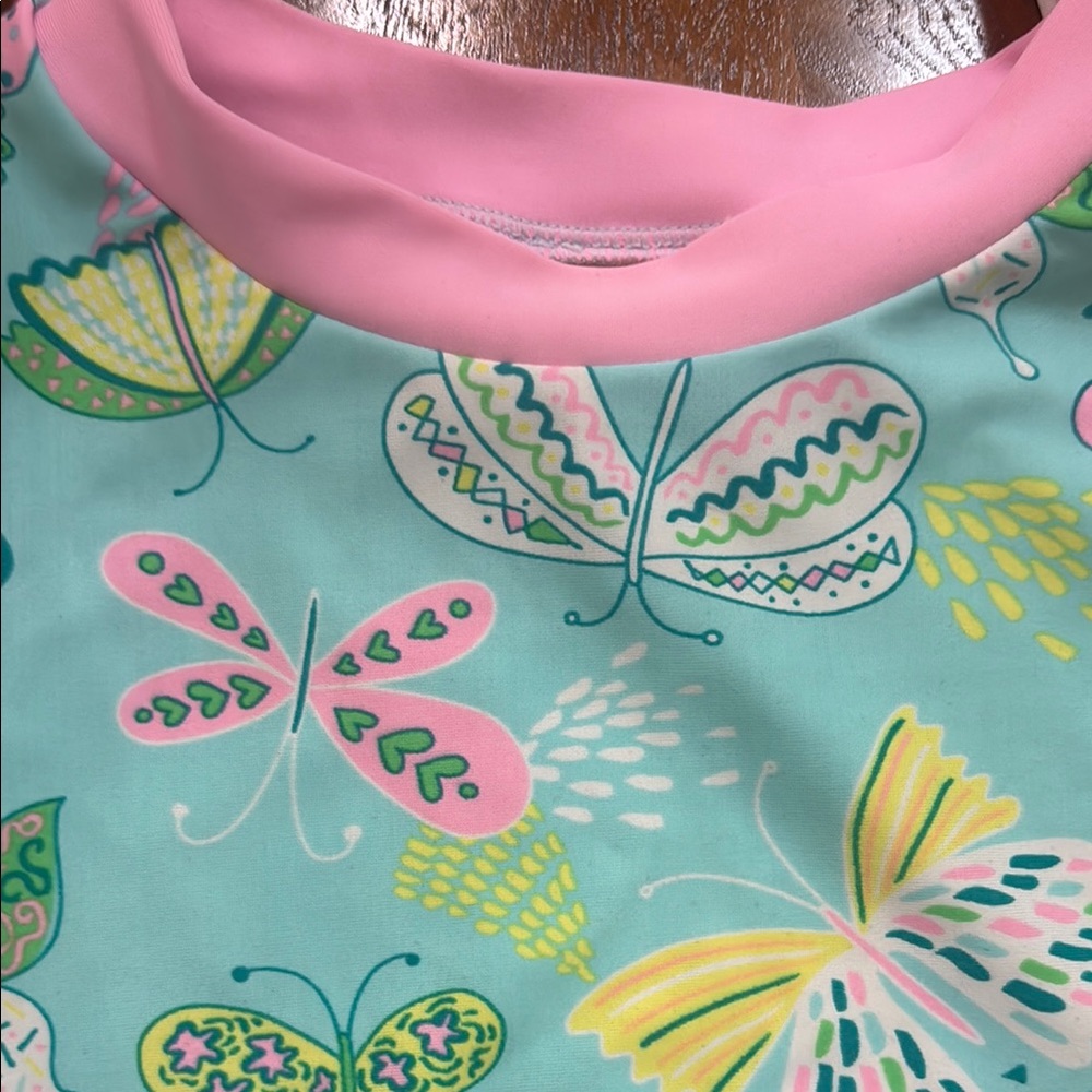 Floatimini Pink and Red Rashguard Swim Set - Picture 4 of 13